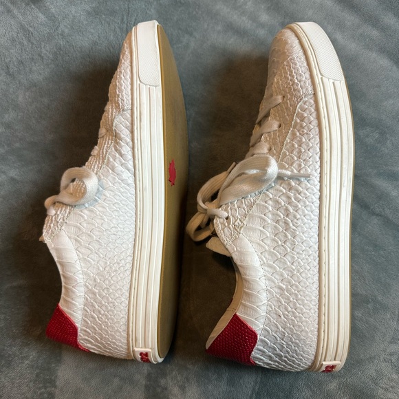 DSQAURED2 Python Embossed Leather Sneakers, Red/White Size 43 - Picture 5 of 6